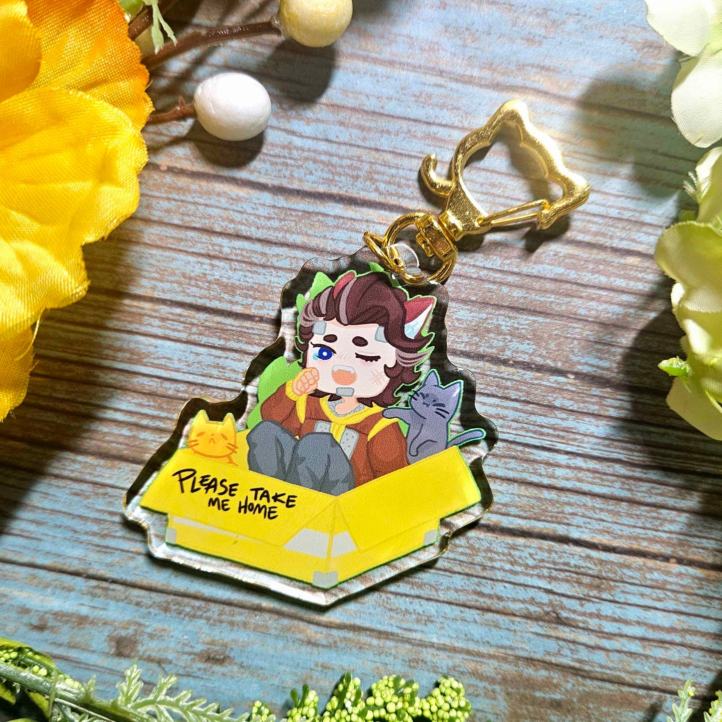 Catboy Tim in a Box! Epoxy Charm!