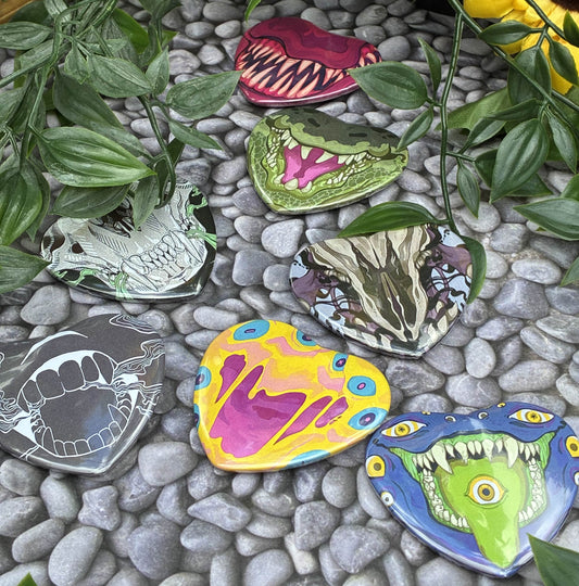 Monster Mouth Heart Buttons!