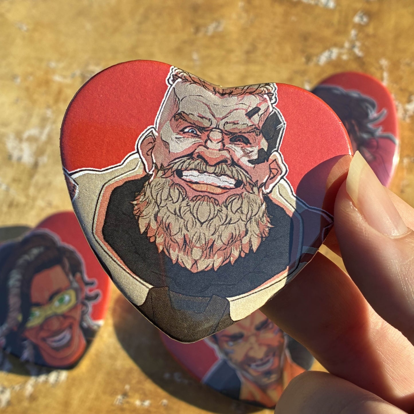 Edgylands Four Hunters Heart Buttons!