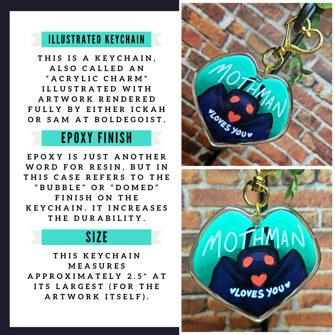 Mothman <3 You Epoxy Charm!