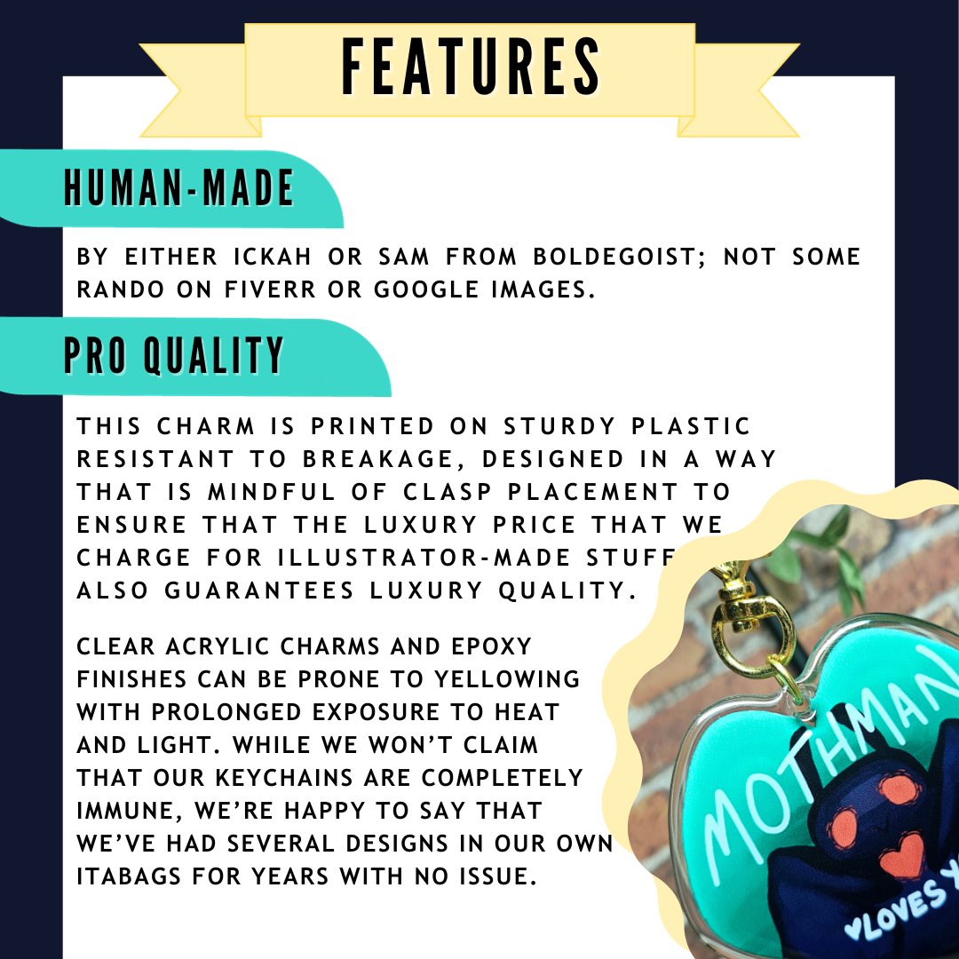 Mothman <3 You Epoxy Charm!