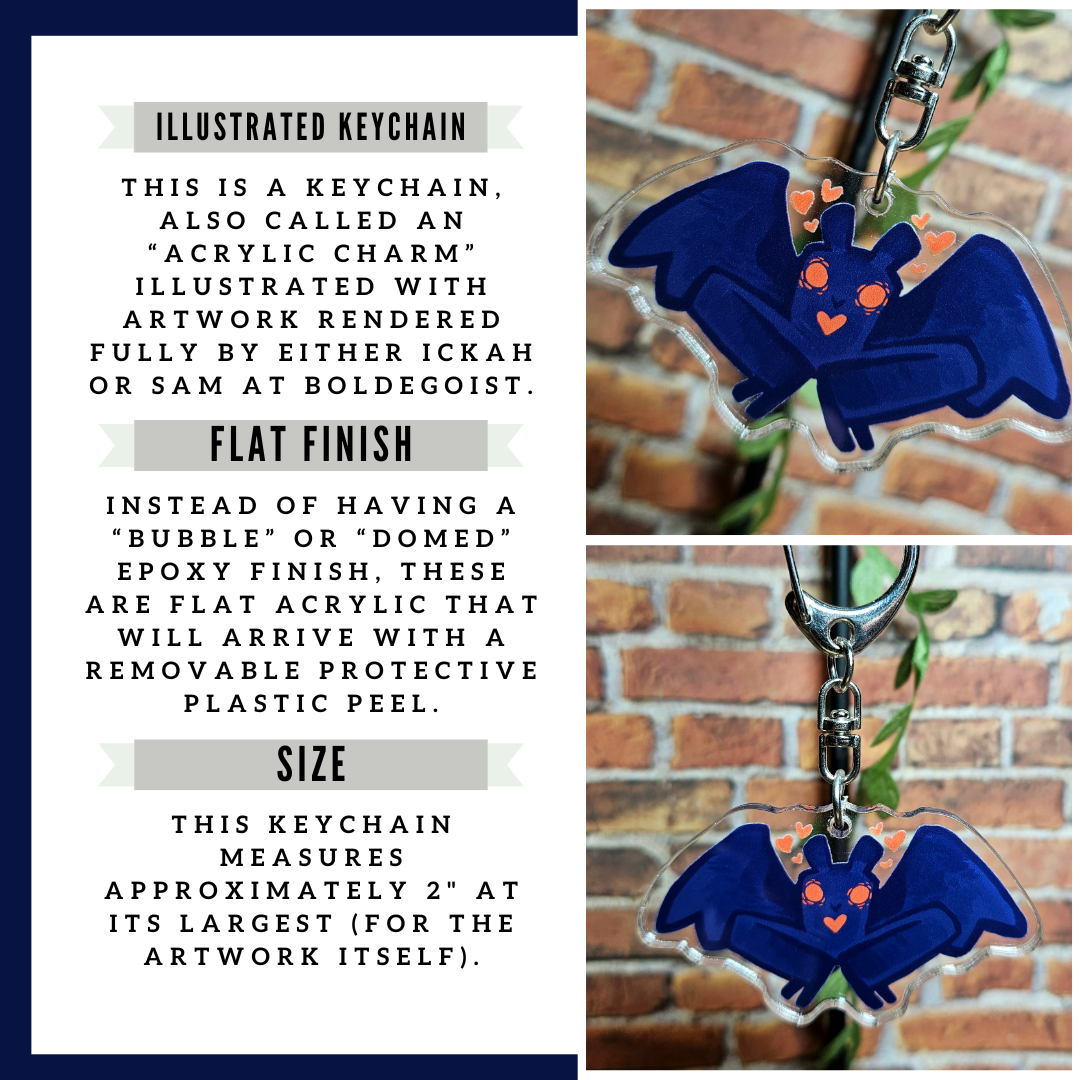 2" Mothman Acrylic Charm!