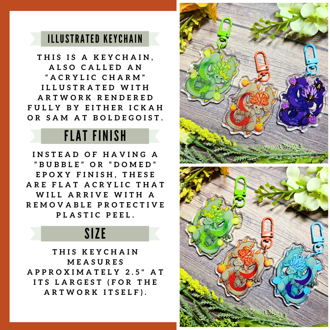 Scruffed Legendary Dragons Acrylic Charms!