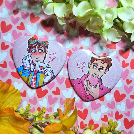 Watermech Valentine's Heart Buttons!