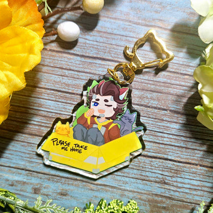 Catboy Tim in a Box! Epoxy Charm!