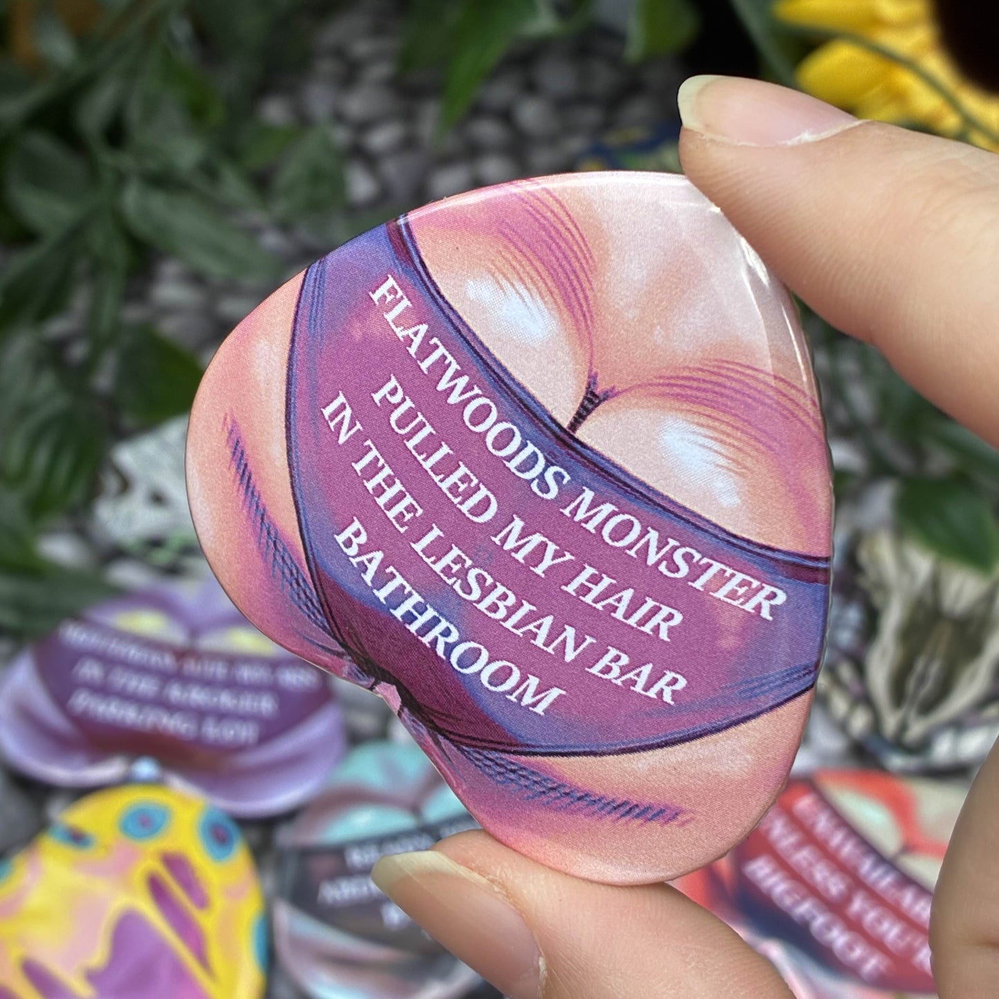 Cryptid Lover Heart Buttons!