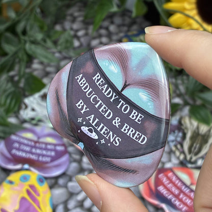 Cryptid Lover Heart Buttons!
