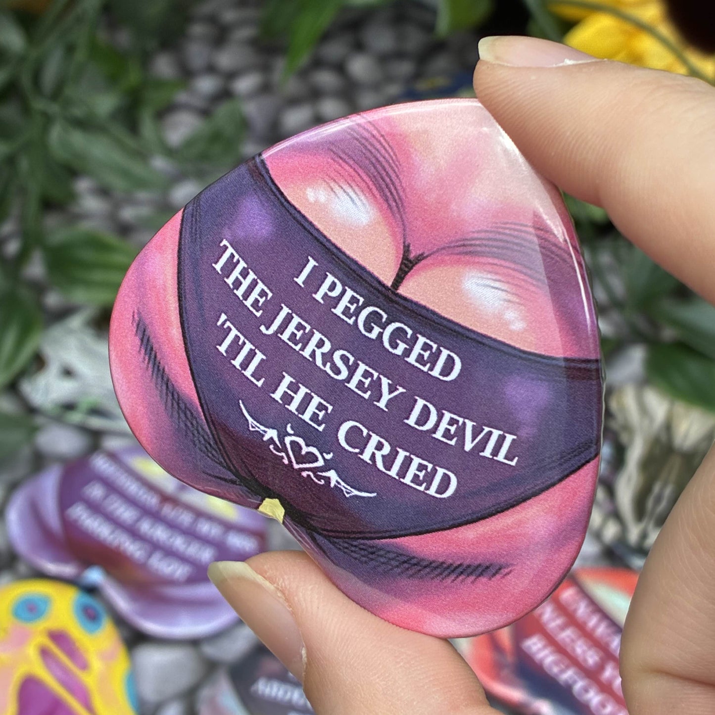 Cryptid Lover Heart Buttons!