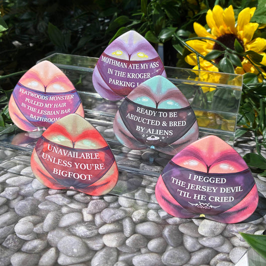 Cryptid Lover Heart Buttons!