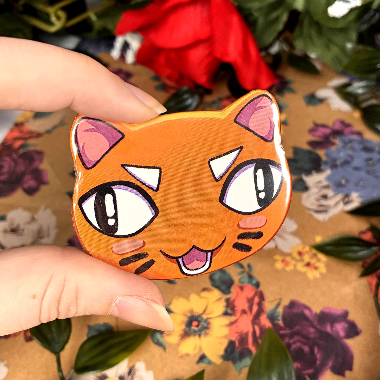 Mr Whiskey Cat Button!