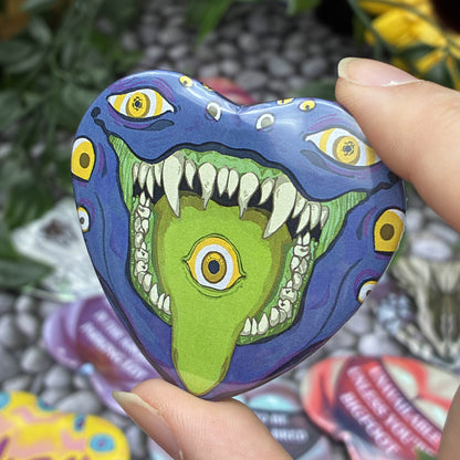 Monster Mouth Heart Buttons!