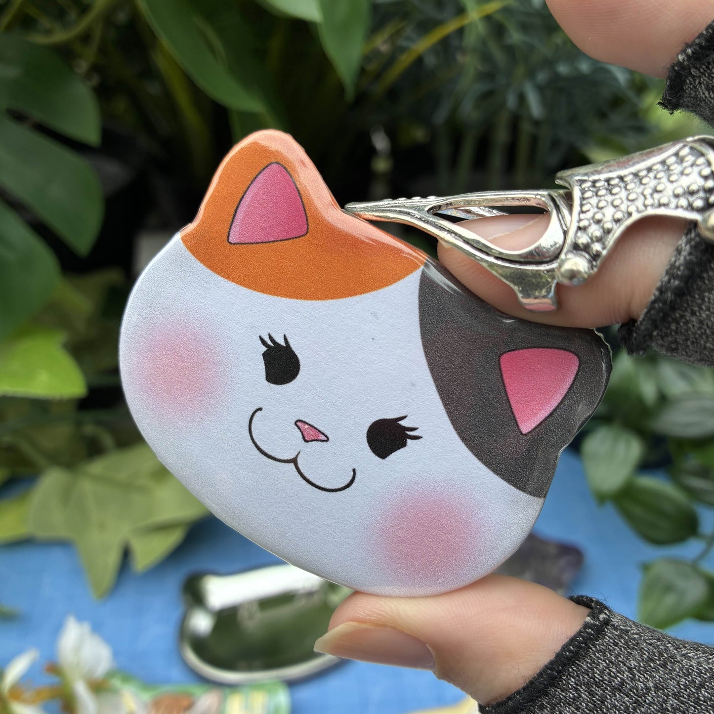 Fourteen Fantasy Cat-Shaped Buttons