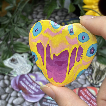 Monster Mouth Heart Buttons!