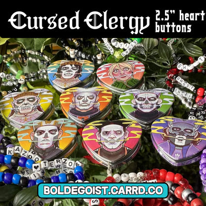 Cursed Clergy Heart Buttons!