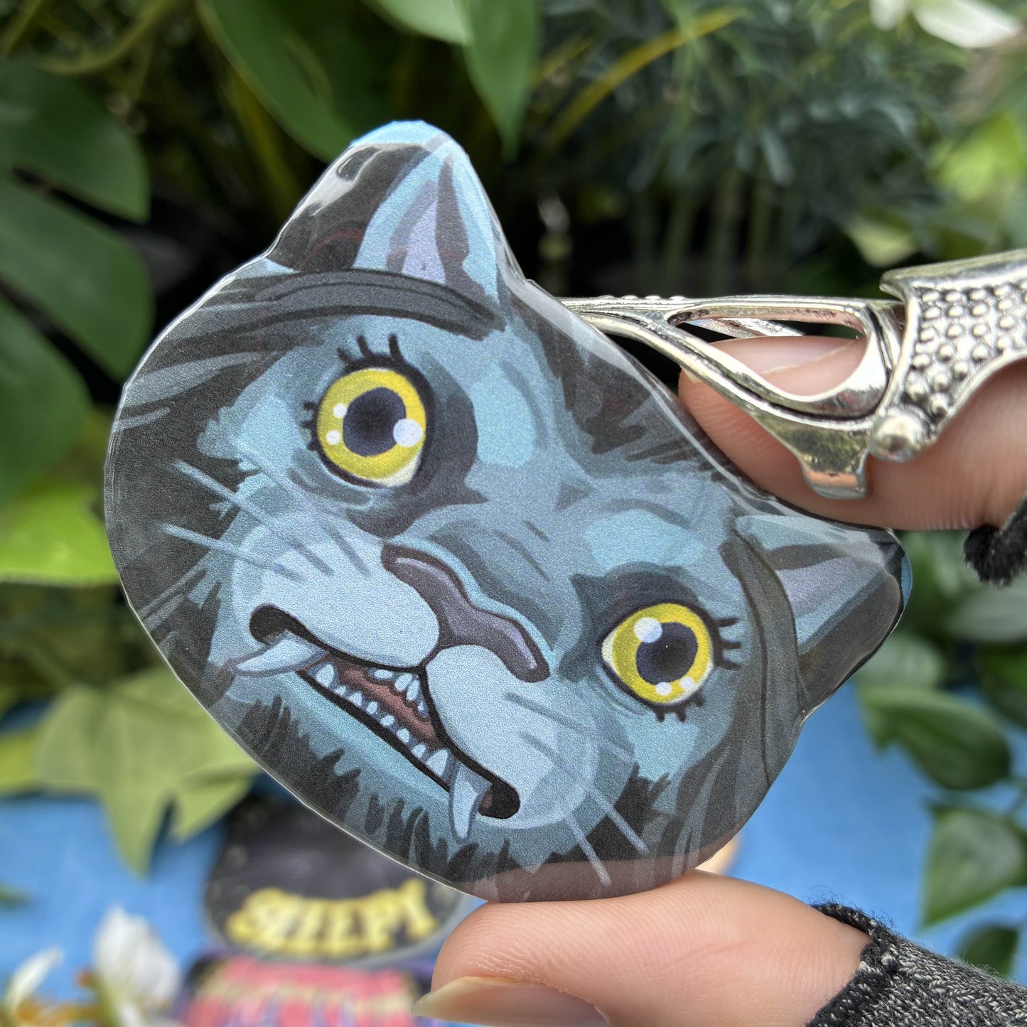 Fourteen Fantasy Cat-Shaped Buttons