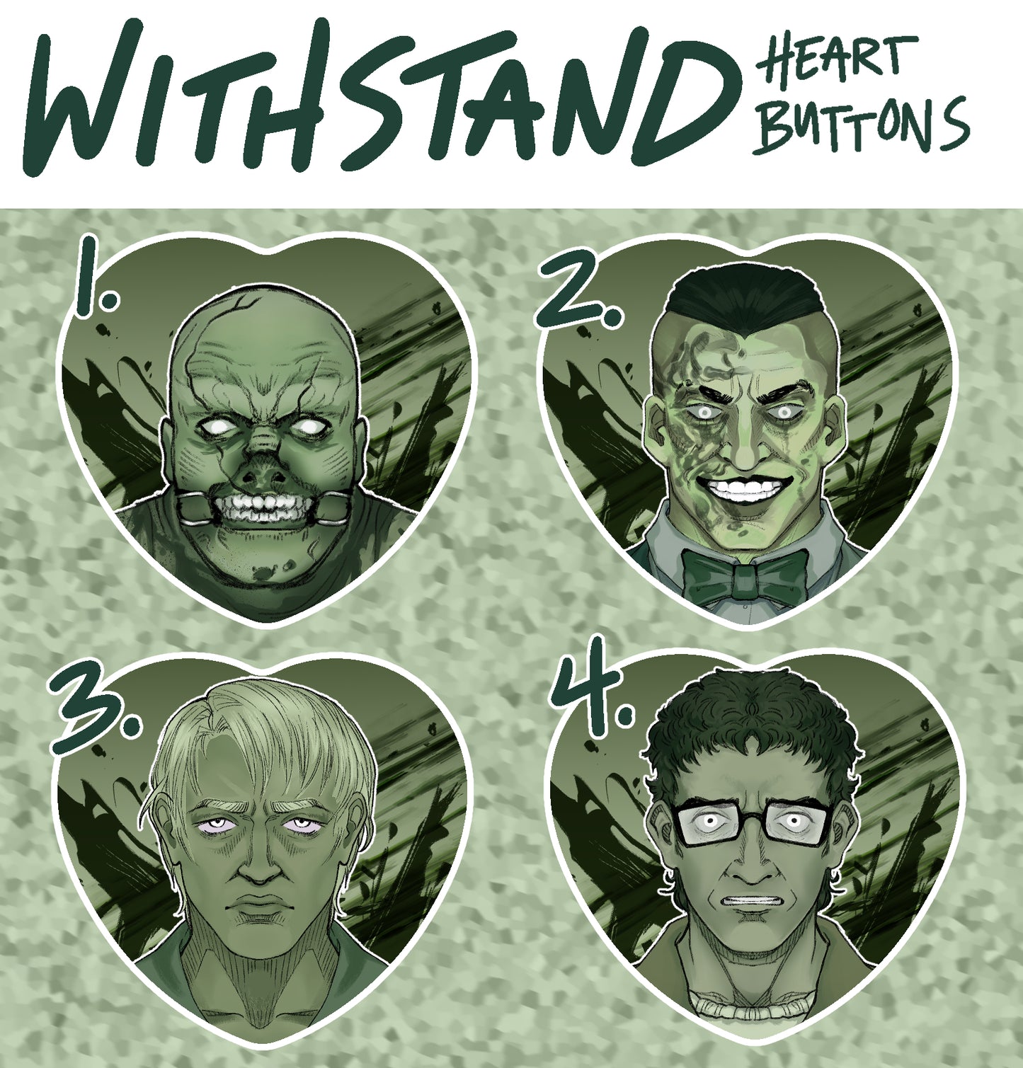 "Withstand" Heart Buttons!