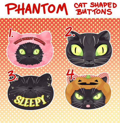 Phantom Cat-shaped Buttons