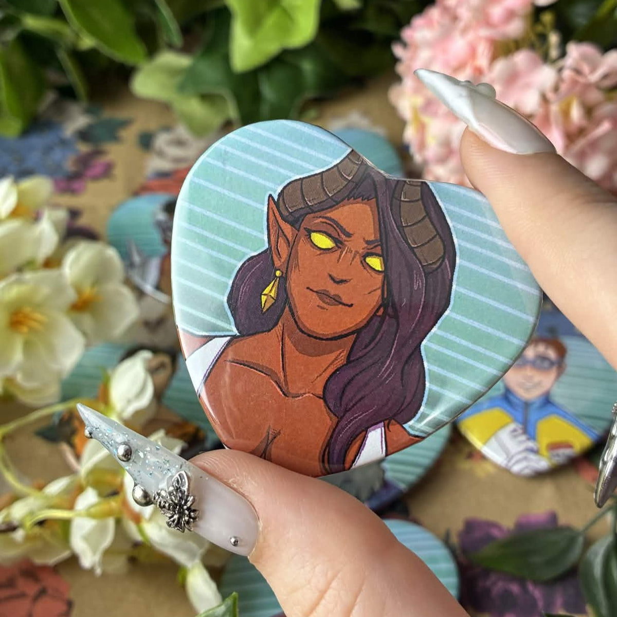 Heroic Phone Operator Heart Buttons!