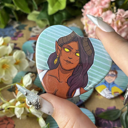 Heroic Phone Operator Heart Buttons!