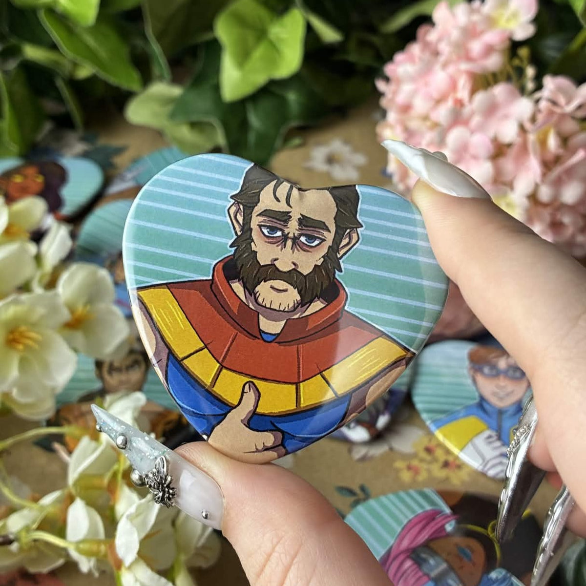 Heroic Phone Operator Heart Buttons!