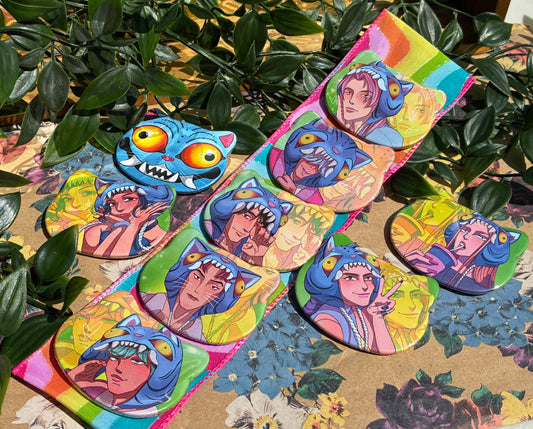 Your Idol Hunters Cat Buttons!