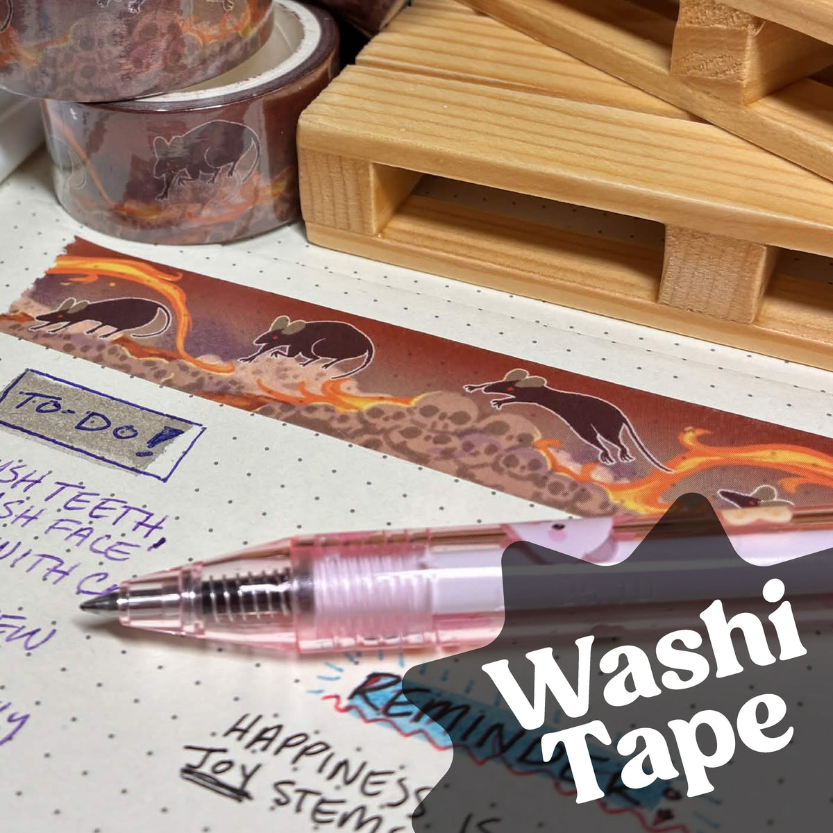 Skeletal Rats Washi Tape!