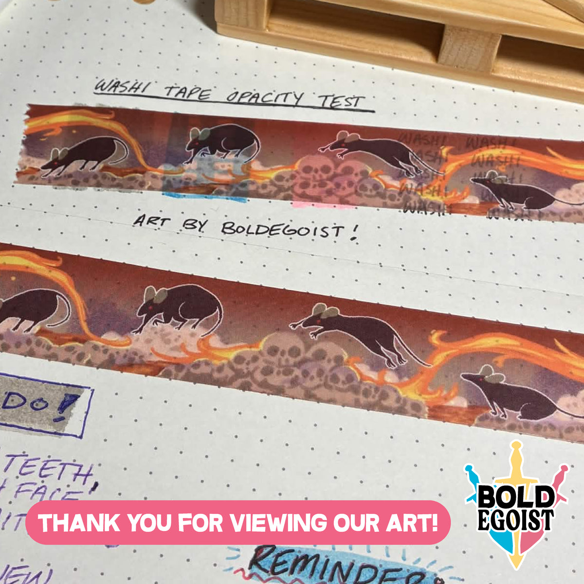 Skeletal Rats Washi Tape!