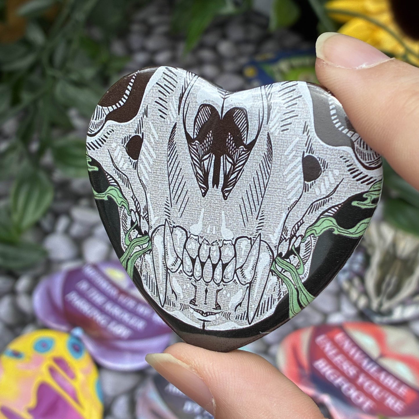 Monster Mouth Heart Buttons!
