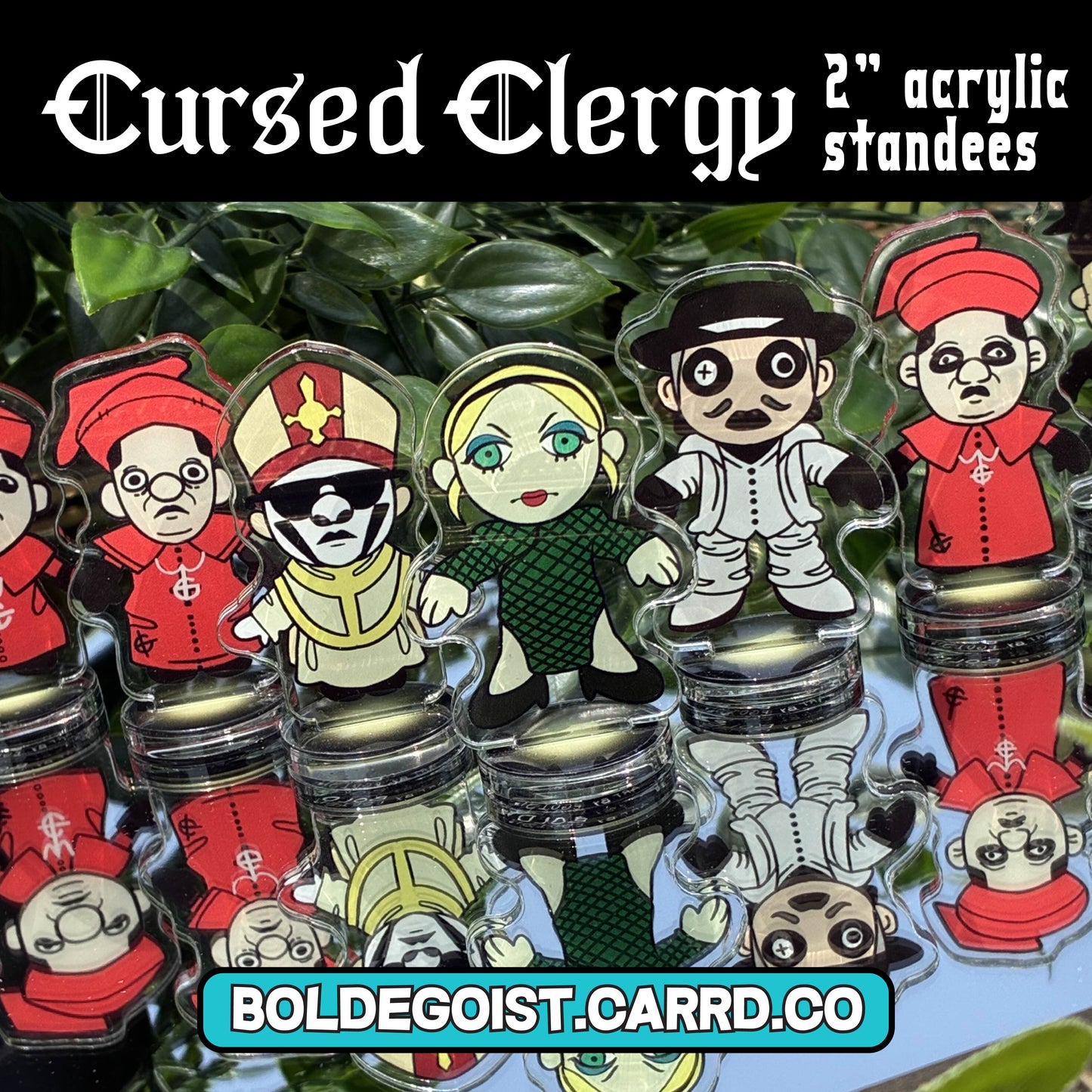 'Cursed Clergy | GONST' Mini Acrylic Standees!