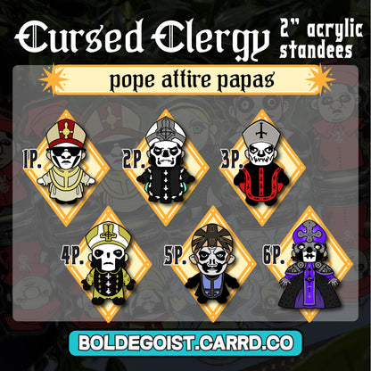 'Cursed Clergy | GONST' Mini Acrylic Standees!