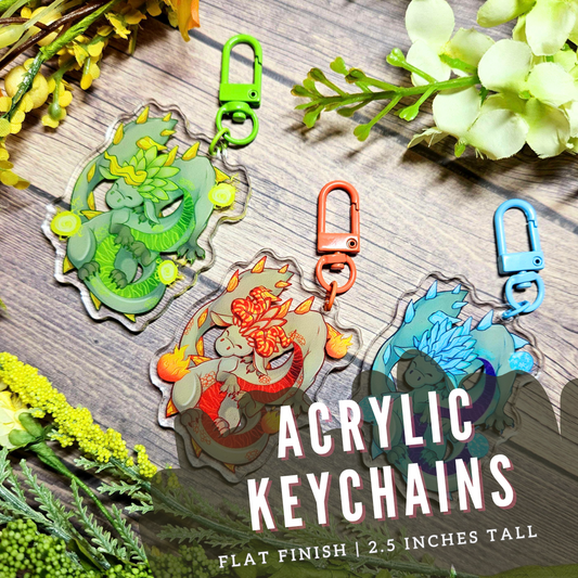 Scruffed Legendary Dragons Acrylic Charms!